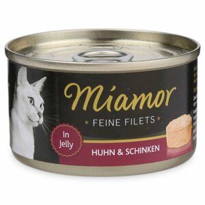 Miamor Feine Filets v želé kuřecí a šunka, 100g plechovka 24 × 100 g
