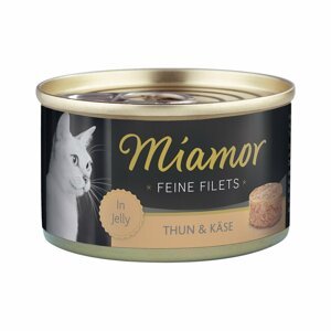 Miamor Feine Filets v želé s tuňákem a sýrem, 100g plechovka 24× 100 g