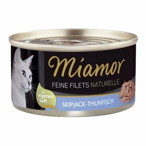 Miamor Feine Filets Naturelle, skipjack a tuňák, 80g plechovka 24 × 80 g