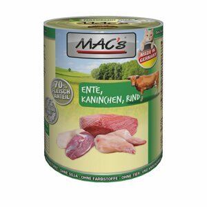 MAC's Cat s masovým menu – kachna, králík a hovězí maso 12 × 400 g