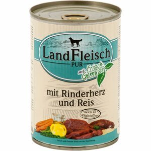 Landfleisch Dog Pur s hovězími srdci a rýží 12 × 400 g