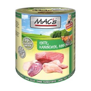 MAC's Cat s masovým menu – kachna, králík a hovězí maso 12 × 800 g