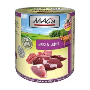 MAC's Cat s masovým menu – srdce a játra 12 × 800 g