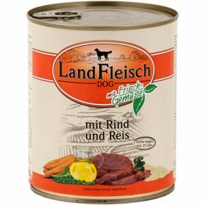 Landfleisch Dog Pur s hovězím masem a rýží 12 × 800 g