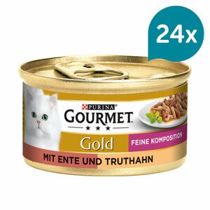 Gourmet Gold Feine Komposition – kachna a krocaní maso 24 × 85 g