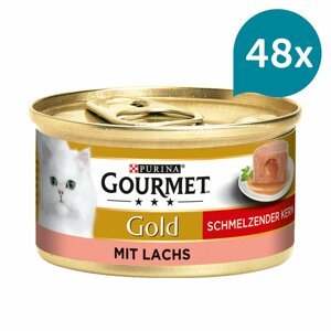 Gourmet Gold Schmelzender Kern s lososem 48 × 85 g