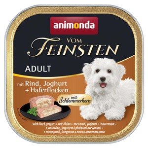 Animonda Vom Feinsten s náplní pro labužníky s hovězím masem, jogurtem a ovesnými vločkami 22x150g