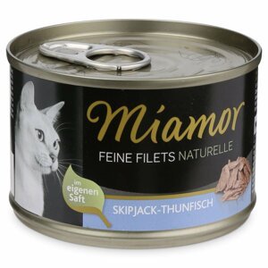 Miamor Feine Filets Naturelle, skipjack - tuňák, 156g plechovka 24 × 156 g