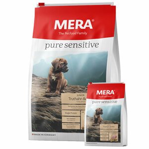MERA pure sensitive Junior krocan a rýže 4 kg + 1 kg zdarma