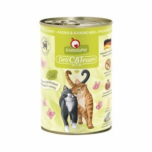 GranataPet pro kočky – Delicatessen konzerva bažant a králík 12 × 400 g