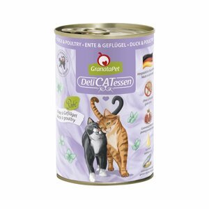 GranataPet pro kočky – DeliCATessen, konzerva, Kachna a drůbež 12 × 400 g