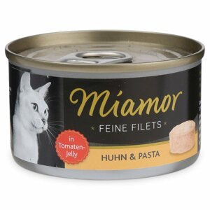 Miamor Feine Filets v želé s kuřecím a těstovinami, 100g plechovka 48x100g
