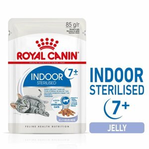 ROYAL CANIN INDOOR 7+ Sterilised v želé, kapsičky pro bytové kočky od 7 let 12 × 85 g