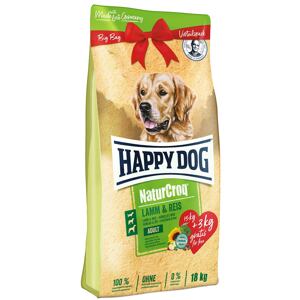 Happy Dog NaturCroq jehněčí a rýže 15kg + 3 kg zdarma
