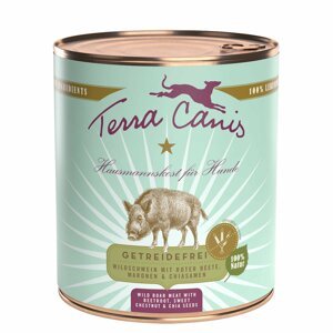 Terra Canis bez obilovin, kančí maso s červenou řepou, jedlými kaštany a chia semínky 12 × 800 g
