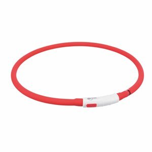 Trixie svítící obojek Flash USB XS–XL 70 cm červená