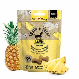 GimDog Train & Treat s jehněčím masem a ananasem 5× 125 g