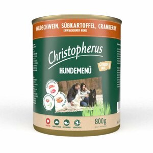 Christopherus krmivo pro psy divočák s batáty a brusinkami 12 × 800 g
