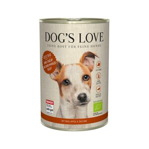 Dog's Love Bio hovězí maso s rýží, jablkem a cuketou 12x400g