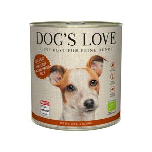 Dog's Love Bio hovězí maso s rýží, jablkem a cuketou 12x800g