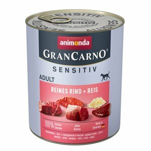 Animonda GranCarno Adult Sensitiv čisté hovězí maso + rýže 6x800g