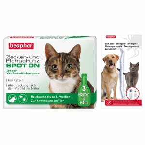 beaphar SPOT-ON ochrana proti blechám a klíšťatům pro kočky + tyčinka na klíšťata zdarma