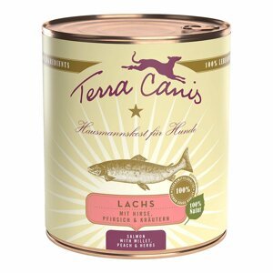 Terra Canis CLASSIC losos s jáhlami, broskvemi a bylinkami 6 × 800 g