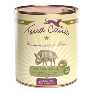 Terra Canis CLASSIC divočák s hnědou rýží, fenyklem a malinami 6 × 800 g
