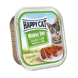 Happy Cat, Paté s kousky drůbeže a jehněčího, 100 g