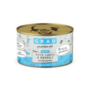 Grau krmivo pro kočky, krůtí maso, losos, makrela 6 × 200 g