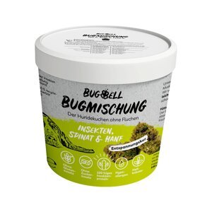 BugMischung Adult zelená varianta špenát a konopí 8 × 100 g