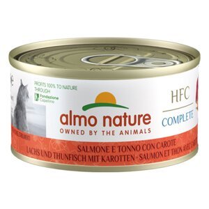 Almo Nature HFC Complete losos s tuňákem a mrkví 24× 70 g
