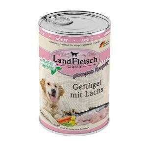 LandFleisch Dog Classic drůbeží maso s lososem 6 × 400 g
