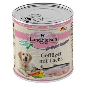 LandFleisch Dog Classic drůbeží maso s lososem 6 × 800 g
