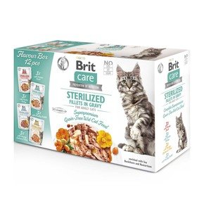 Brit Care Cat Box Fillets in Gravy Sterilised, 12 × 85 g