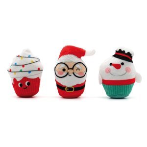 Croci XMAS Hračky pro kočky 3ks Set Cupcakes 8cm