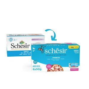 Schesir Cat Complete tuňák ve vývaru 6x50 g