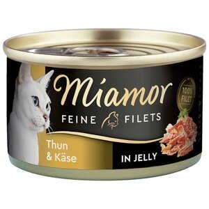 Miamor Feine Filets v želé s tuňákem a sýrem, 100g plechovka 6× 100 g
