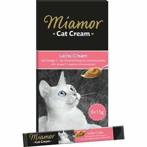 Miamor Cat Snack Cream losos 6 × 15 g 3 za 2