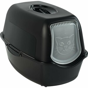 Rotho MyPet toaleta pro kočky s poklopem all-black