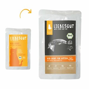 Liebesgut bio losos s jablky a mrkví 12 × 100 g