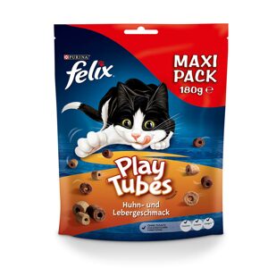 FELIX Play Tubes pamlsky pro kočky s kuřecím masem a játry 180g 3+1 gratis