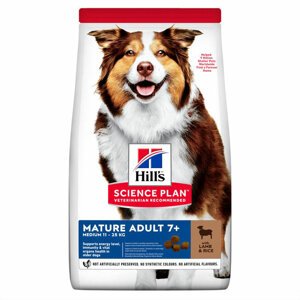 Hill's Science Plan Medium Mature Adult 7+ pro psy, jehněčí s rýží, 14 kg