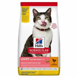 Hill's Science Plan Light 7+ pro kočky, kuřecí, 1,5 kg