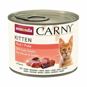animonda Carny Kitten hovězí + krůtí maso 24 × 200 g