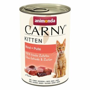 animonda Carny Kitten hovězí + krůtí maso 12 × 400 g