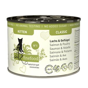 catz finefood Kitten No. 5 losos a drůbeží 6× 200 g