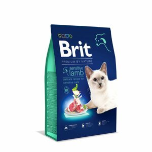 Brit Premium by Nature Cat Sensitive jehněčí 8 kg