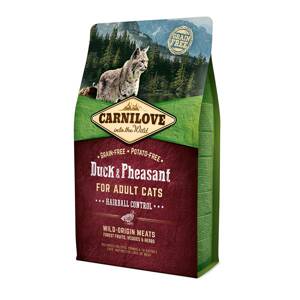 Carnilove Cat Adult – Duck & Pheasant / Hairball Control. 2 kg
