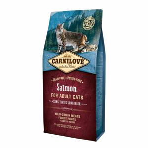 Carnilove Cat Adult – losos / Sensitive & Long Hair 6 kg